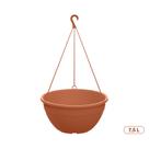 Vaso Cuia Suspenso 7,5L Fosco com Gancho Plástico para Pendurar Plantas Jardim Varanda Interior