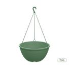 Vaso Cuia Suspenso 7,5L Fosco com Gancho Plástico para Pendurar Plantas Jardim Varanda Interior