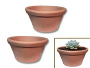 Vaso de barro terracota n.1 p/violetas e suculentas kit 2un