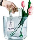 Vaso de bolsa OLEEK Bolsa de vidro feita à mão de 25 cm azul para peças centrais