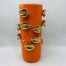 Vaso de Cerâmica Boquinha Laranja 32,5x16cm