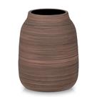 Vaso de cerâmica Briful rústico marrom texturizado para decoração de casa Vaso de cerâmica Briful rústico marrom texturizado para decoração de casa
