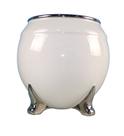 Vaso de Cerâmica Floreiro Branco para Plantas Decoração 19cm