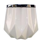 Vaso de Cerâmica Floreiro Branco para Plantas Decoração 20cm