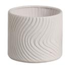 Vaso de Cerâmica Linha Mar (12) Branco BURGUINA