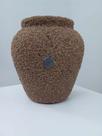 Vaso De Cerâmica Pote Estilo Pedra Marrom 22 Cm