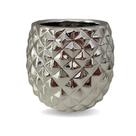 Vaso de cerâmica prata alvi 7,5cm