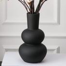 Vaso de cerâmica Tenforie Black Modern Pampas Grass Decor