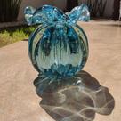 Vaso De Decoração Murano Azul M/ Enfeite/ Adorno