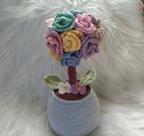 Vaso de flor em crochê Vaso de flor em crochê