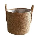 Vaso De Flores Artesanal De Rattan, Cesto De Armazenamento De Palha, Suporte Para Plantas, Decoração