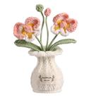 Vaso de flores de crochê artificial YOOJEE Blush Pink feito à mão