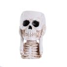Vaso de flores de resina de caveira de Halloween em forma de esqueleto de 16 cm