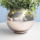 Vaso de Flores de Vidro Redondo Rose Gold - 13 cm Formosinha