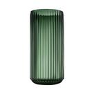 Vaso de flores Dinyeo, cilindro grande, vidro verde com nervuras