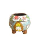 Vaso de flores em cerâmica estilo coreano pintado à mão com ouriço de 12 cm Vaso de flores em cerâmica estilo coreano pintado à mão com ouriço de 12 cm