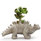 Vaso de flores em forma de dinossauro em forma de estegossauro 720g 26,7x11,7x13cm