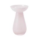 Vaso de Flores Rose Vidro Decoração Moderna Elegante 18cm