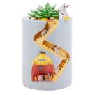 Vaso de flores Segreto Creative Plants Vaso de resina cinza 14x11cm Vaso de flores Segreto Creative Plants Vaso de resina cinza 14x11cm