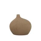 Vaso de linhas organicas marrom rustico 17cm