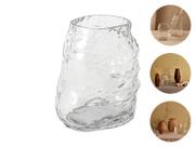 Vaso De Mesa Decorativo Em Vidro Martelado Com Design Rústico E Orgânico Luxo Vaso De Mesa Decorativo Em Vidro Martelado Com Design Rústico E Orgânico Luxo