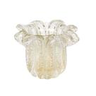 Vaso de Murano PP Salvador Transparente Com Ouro