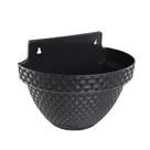 Vaso de Parede 3 Litros Meia Lua decoração jardinagem jardim design casa flores plantas Rattan Preto