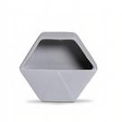 Vaso de Parede Burguina Cinza Hexagonal 61230169