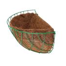 Vaso de Parede Meia Lua de Ferro Verde 25cm com Fibra de Coco - XCM25
