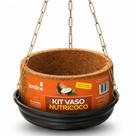 Vaso de Planta Em Fibra de Coco 8 Litros 13x25x25 Para Pendurar Com Prato E Corrente Nº4 Vaso de Planta Em Fibra de Coco 8 Litros 13x25x25 Para Pendurar Com Prato E Corrente Nº4