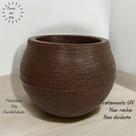 Vaso de planta Esfera 19x22 redondo em polietileno escovado 6 litros