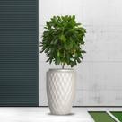 Vaso de Planta Luxo 63 litros Diamante Alto Resistente cor Areia Plastico Grande Jardim Plantas