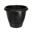 Vaso de Planta Redondo Grande Plástico Preto Jardim Flores Arqplast Vaso de Planta Redondo Grande Plástico Preto Jardim Flores Arqplast