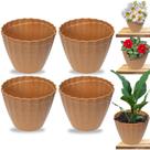 Vaso de Plantas Plissado Prateleira Decorativo Redondo Cachepot P,M,G