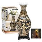 Vaso de quebra-cabeça 3D YunsheCSBS 160 peças com luz LED para adultos