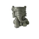 Vaso de resina em forma de elefante de 15,8x15x14cm para suculentas