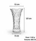 Vaso de Vidro 23,5cm Imperial Vemax