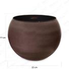 Vaso de Vidro Aquario Tailandia Espelhado Chocolate 22x17
