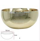 Vaso de vidro bacia dourado