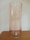 Vaso de Vidro Cilindro Rose para Chão.