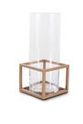 Vaso de Vidro com Armação em Aço Dourado - Linha Frame - 31 cms