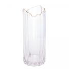 Vaso de Vidro com Borda Dourada 10cm x 25cm Wolff