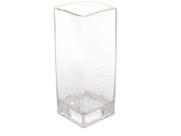 Vaso de Vidro com Borda Dourada Taj Wolff