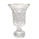 Vaso de Vidro com Pé Diamont 15x24cm Lyor