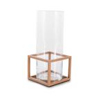 Vaso de Vidro Com Suporte Decorativo Frame em Aço 31cm Forma
