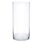 Vaso de vidro Flower Royal Imports, cilindro de 30 cm de altura