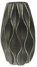 Vaso De Vidro Grande Preto Gold Moderno p/Casa 27cm Vaso De Vidro Grande Preto Gold Moderno p/Casa 27cm