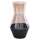 Vaso de Vidro Grosso com Base Preta Fumê 23x10x9cm SALDÃO.
