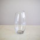Vaso de vidro incolor oval