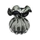 Vaso De Vidro Italy Cinza 11,5x13cm - Lyor